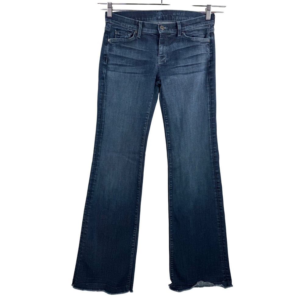 7 For All Mankind The Slim Trouser jeans Dark Wash Y2K 90s flare boho Size 29